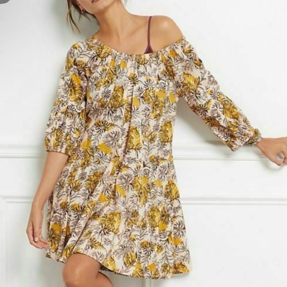 Small Anthropologie Daily Practice Mollie Oversized Floral Tunic Dress